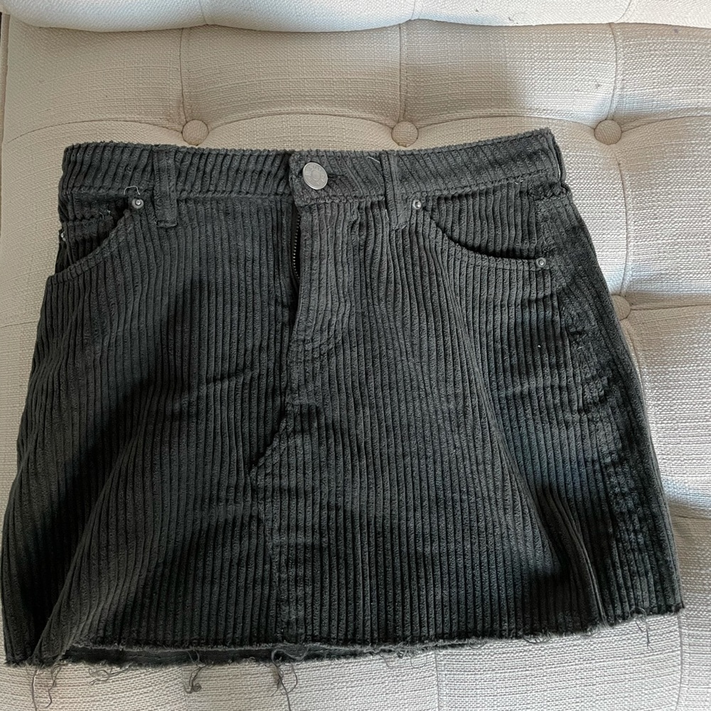 Green Corduroy mini skirt